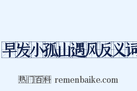 早发小孤山遇风反义词是什么意思的图片